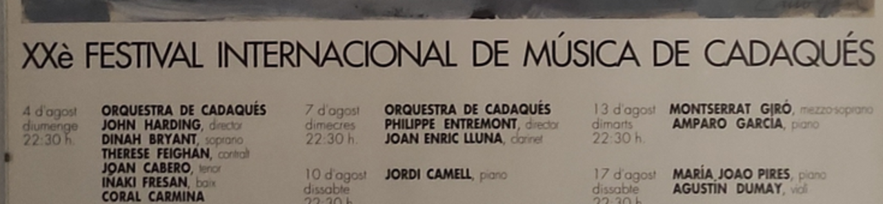 Rādīt visus lietotāja Festival Internacional de Música de Cadaqués fotoattēlus