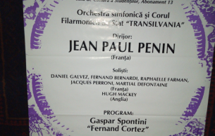 Spontini "Fernand Cortes" : Cluj, Transylvania Concert Poster