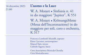 SEGNI DI BELLEZZA 2023 - RICERCARE - L'uomo e la luce: Symphony No. 41 in C major, K. 551 ("Jupiter") Mozart (+1 Altro)