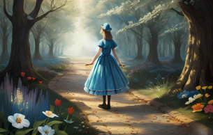 Alice in Wonderland Baskin