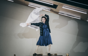 Ausrine Stundyte in the title role as Kát'a Kabanová. Bergen National Opera 2023