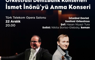 İstanbul Devlet Senfoni Orkestrası "İsmet İnönü'yü Anma Konseri": Violin Concerto No. 1 in A Minor, op. 77 Shostakovich (+2 More)