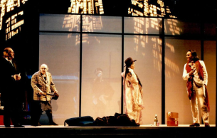 Yamadori (Anders Larsson) and Cio-Cio-San (Nina Stemme) in Madama Butterfly (Puccini) at Gothenburg Opera 1995