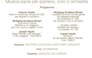 Musica sacra per soprano, coro e orchestra: Nulla in mundo pax sincera, RV 630 Vivaldi (+5 More)
