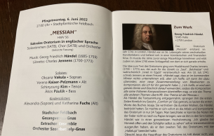 Sakrales Oratorium Georg Friedrich Händel "Messiah" (gekürzte Fassung): Messiah Händel