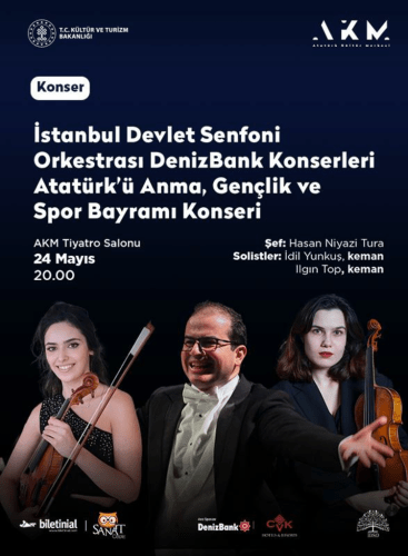 İstanbul Devlet Senfoni Orkestrası "Atatürk'ü Anma, Gençlik Ve Spor Bayramı Konseri": Violin Concerto in D Major, op. 35 Tchaikovsky, P. I. (+2 More)