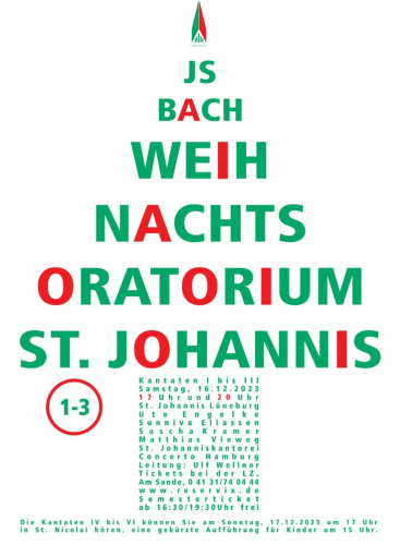 Weihnachtsoratorium 1–3, J.S. Bach: Weihnachts-Oratorium, BWV 248 Bach, J. S.