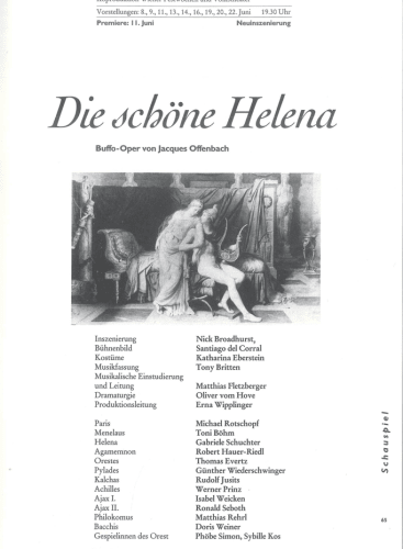 Die schöne Helena: La Belle Hélène Offenbach