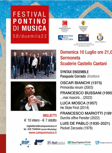 Festival Pontino di Musica: Syntax Ensemble: Concert Various