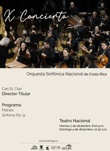 Orquesta Sinfónica Nacional clausura la Temporada Oficial interpretando la Sinfonía No. 9 de Mahler: Symphony No. 9 Mahler