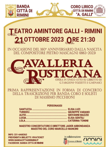 BANDA CITTÀ DI RIMINI: Cavalleria rusticana Mascagni