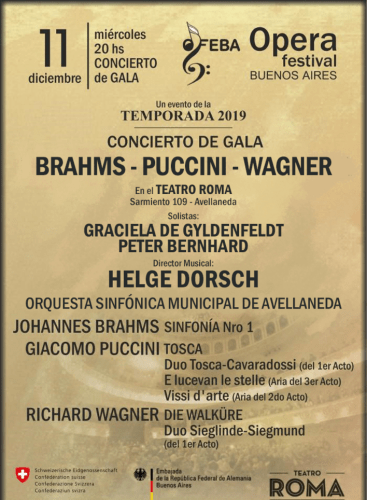Concierto de Gala Brahms-Puccini-Wagner: Symphony No. 1 in C Minor, op. 68 Brahms (+2 More)