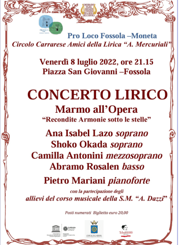 Concerto lirico Marmo all'Opera