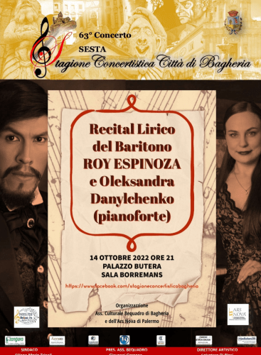 Recital Lirico del Baritono Roy Espinoza e Oleksandra Danylchenko (pianoforte)