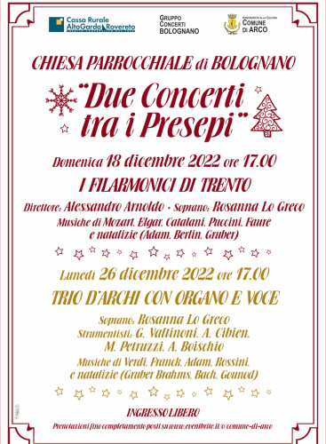 Due Concerti da Presepi - Trio d'Archi con Organo e Voce: Concert