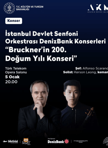 İstanbul Devlet Senfoni Orkestrası "“Bruckner’i̇n 200. Doğum Yıl Dönümü Konseri̇”: Violin Concerto No.1 in D Major, op. 19 Prokofiev (+1 More)