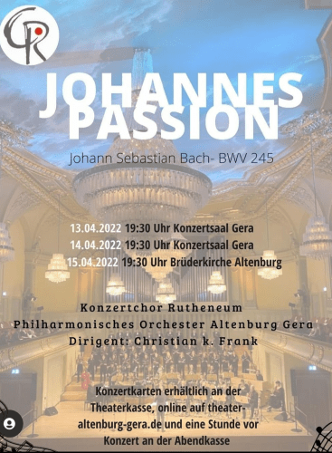 8.Philharmonisches Konzert - J.S. Bach: Johannes-Passion BWV 245: St. John Passion, BWV 245 Bach, J. S.