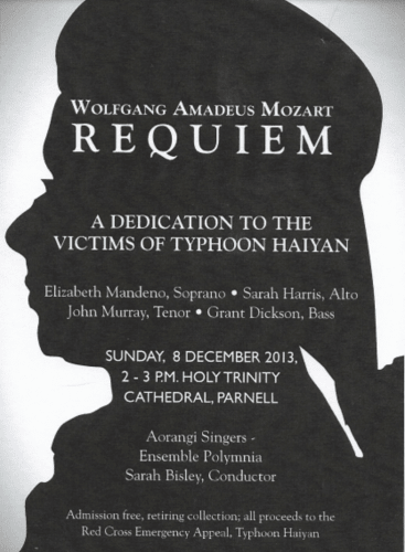 A dedication to the Victims of Typhoon Haiyan: Requiem, K. 626 Mozart