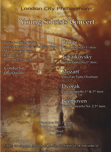 Young Soloists Concert: Così fan tutte Mozart (+4 More)