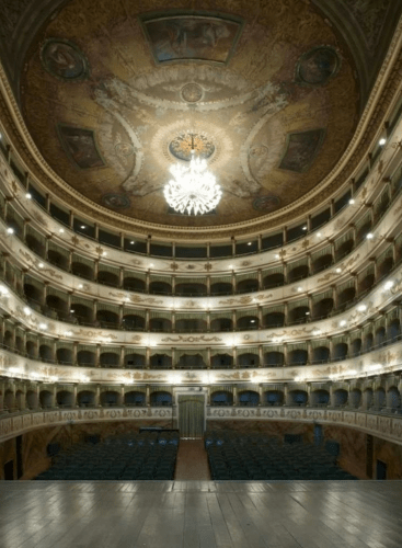 Opera Suor Angelica by Giacomo Puccini. Teatro Alessandro Bonci, Italy
