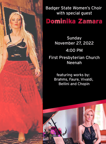 Dominika Zamara with Badger State Women's Choir: Concert Various