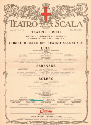 poster Lulu + Serenade + Bolero