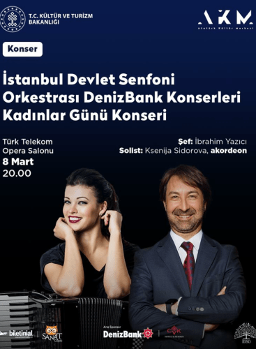 İstanbul Devlet Senfoni Orkestrası 'Kadınlar Günü Konseri': Accordion Concerto 'What The Wind Told Over The Sea' Maskats (+2 More)