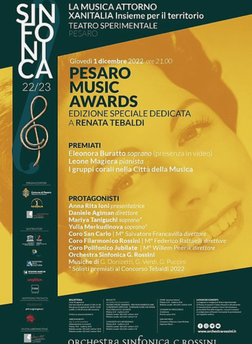 Pesaro Music Awards Edizione Speciale Renata Tebaldi