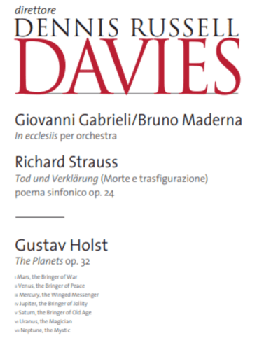 Concerto diretto da Dennis Russell Davies: The Planets Holst (+2 More)