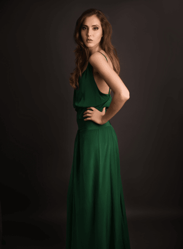 Andrea Witte green dress