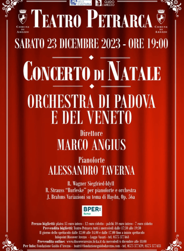 Orchestra di Padova e del Veneto, diretta da Marco Angius, con Alessandro Taverna al pianoforte: Siegfried Idyll, WWV 103 Wagner, Richard (+2 More)
