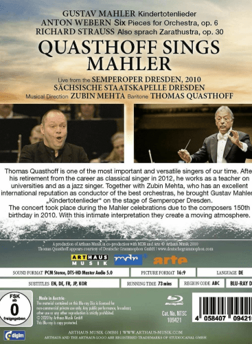 Thomas Quasthoff singt Kindertotenlieder: Concert Various