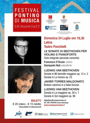 Festival Pontino di Musica: Ciclo integrale delle Sonate di Beethoven per violino e pianoforte: Concert Various