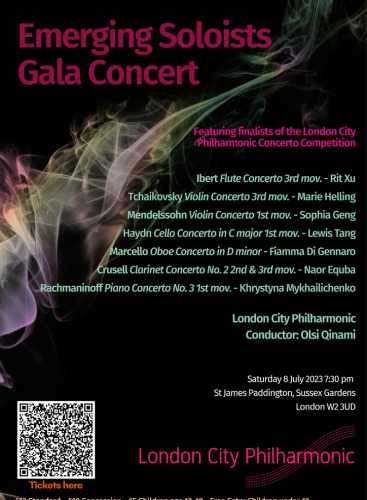 Emerging Soloists Gala Concert: Oboe Concerto in D minor, S D935 Marcello, A. (+6 More)