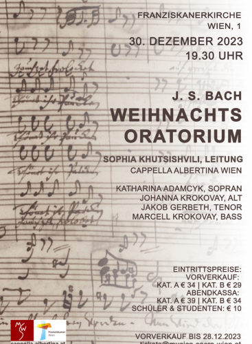 Franziskanerkirche: Bach - Weihnachtsoratorium: Weihnachts-Oratorium, BWV 248 Bach, J. S. (+1 More)