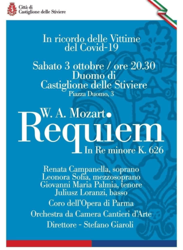 In Ricordo delle Vittime del Covid-19: Requiem, K. 626 Mozart