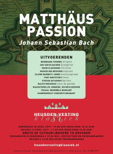 St. Matthew Passion - J.S. Bach conducted by Bernhard Touwen with IVC laureates: Matthäus Passion, BWV 244 Bach, J. S.