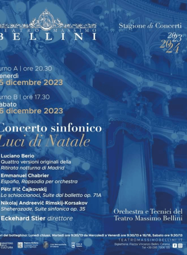 Concerto Sinfonico Luci Di Tnatale: Quattro versioni originali della "Ritirata notturna di Madrid" di Luigi Boccherini, sovrapposte e transcritte per orchestra Berio (+3 More)