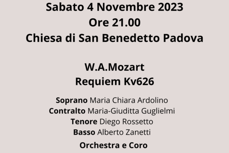 Concerto in Memoria delle Vittime di Tutte le Guerre: Requiem, K. 626 Mozart