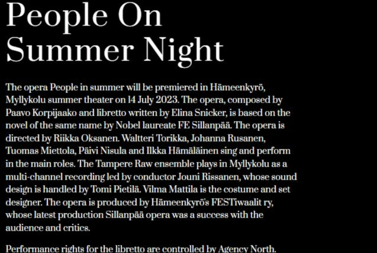 Ihmiset Suviyössä (People in the Summernight): Ihmiset Suviyössä Korpijaakko