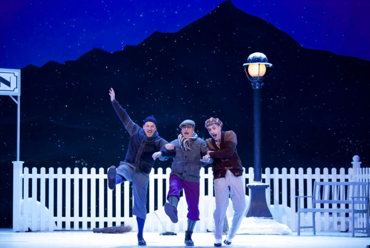 Drei Männer im Schnee Pigor