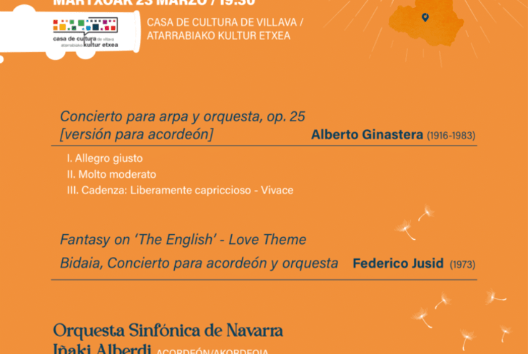 Sinfónica en Navarra · Villava/Atarrabia: Harp Concerto, op.25 Ginastera (+2 More)
