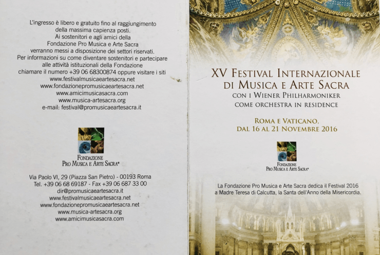 Xv Festival Internazionale di Musica e Arte Sacra. Vaticano e Roma, Italia.