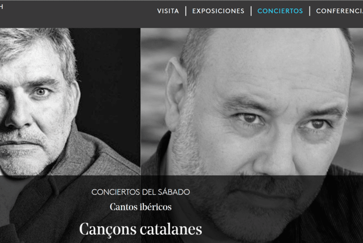Conciertos del sábado - Cantos ibéricos Cançons catalanes: Recital