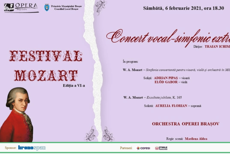 Concert vocal-simfonic extraordinar în Festivalul Mozart: Concert Various