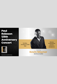 Paul Robeson 125th Anniversary Concert featuring Kevin Maynor