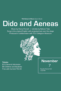 TCU Opera's Dido and Aeneas by Purcell
