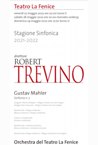 Concerto diretto da Robert Trevino | composizioni di Mahler